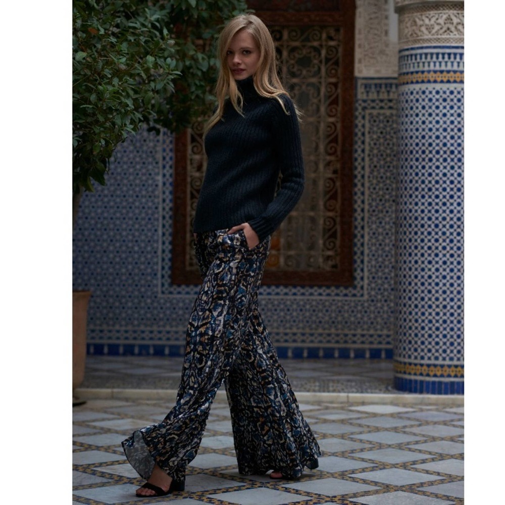 NWT Jetset Diaries Viper Wide Leg Pant Viper Snakeskin Pant S